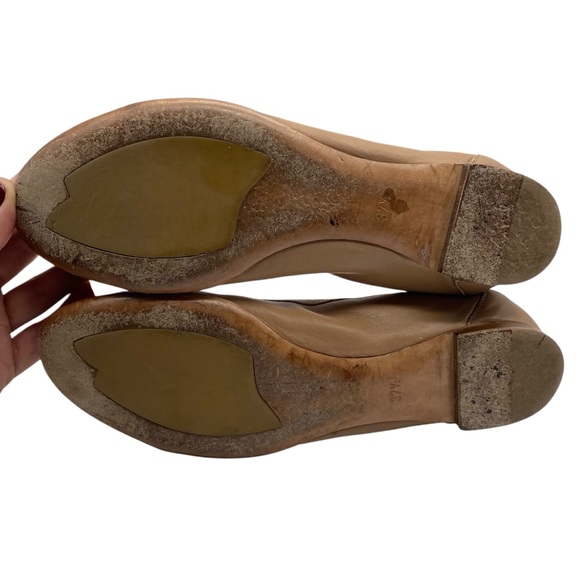 AGL Womens Shoes Monika Cap Toe Ballet Flats 7.5 Brown Tortoise Leather Designer - Picture 11 of 13